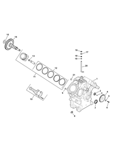 Efi Engine Crankcase Diagram and Parts List for 465 4X4-EFI-1H318G-Before-37AMD710 Cub Cadet Lawn Tractor Accessories